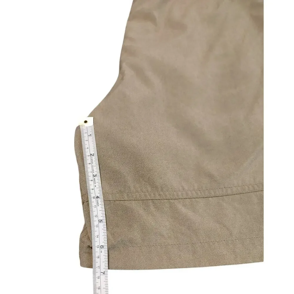 The North Face Outdoor Trail Performance Chino Shorts Pleated Beige Mens Medium